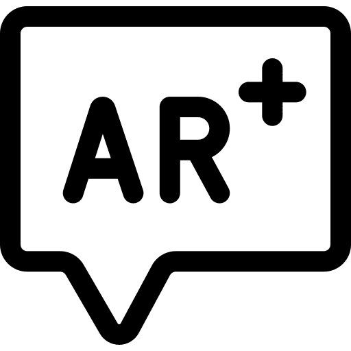 Ar virtual reality chat electronics icon