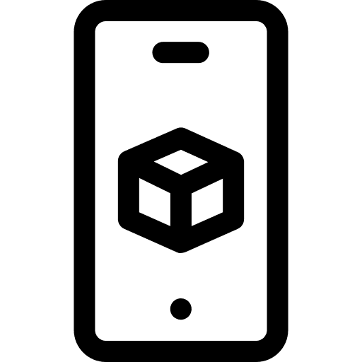 Cube mobile perspective electronics icon