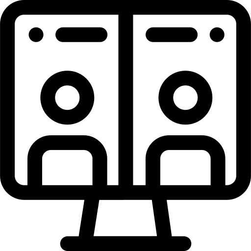 Videocall communications video conference computer icon