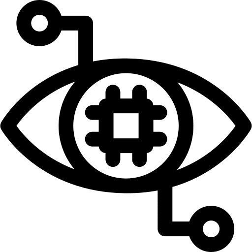 Vision virtual reality interface digital icon