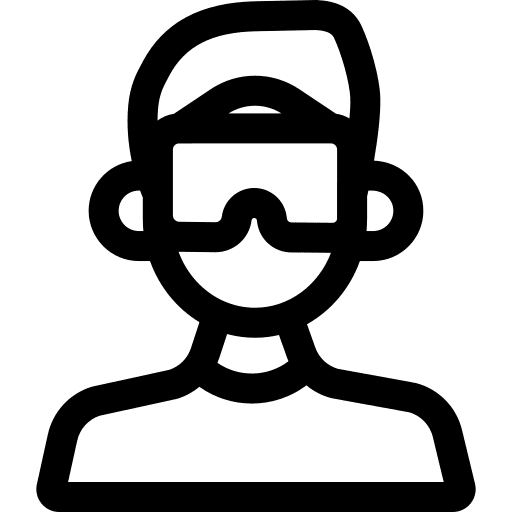 Vr glasses virtual reality glasses man icon