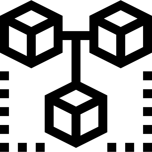 Connect data storage distribution tehnology icon