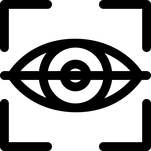 Eye scan security biometric eye scan icon