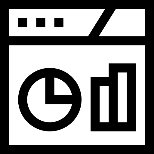 Statistics bar graph networking stats icon
