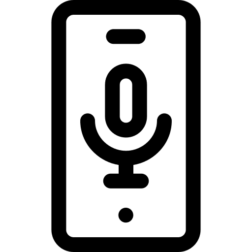 Voice recognition voice recognition mobile phone technology icon