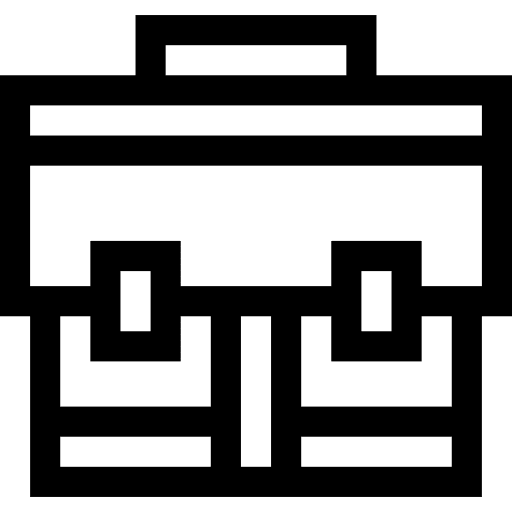 Briefcase business portfolio bag icon