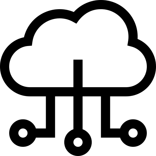 Cloud network hosting web development icon