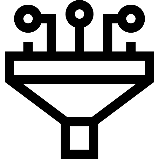 Filter interface funnel construction and tools icon