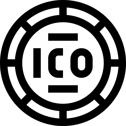 Ico crown business and finance digital icon