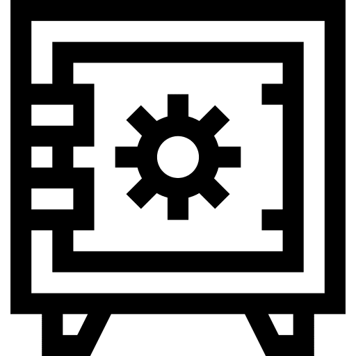 Safe box empty security safebox icon