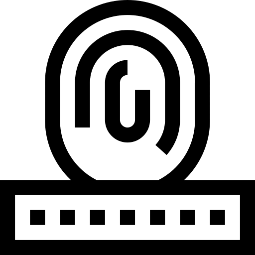 Biometric biometric biometric identification evidence icon