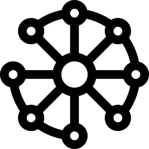 Network connector circles interface icon