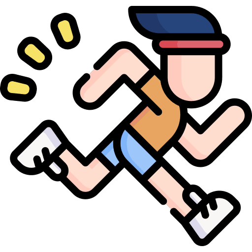 Run jog sports and competition jogging icon