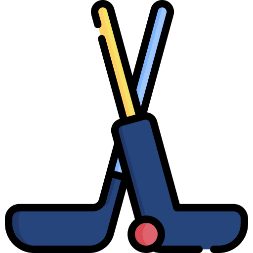Hockey stick ball hockey icon