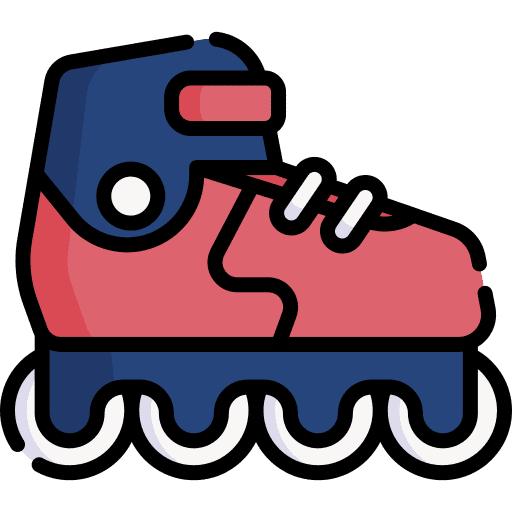 Roller skate skating sports and competition roller skate icon