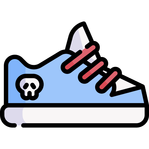 Sneakers skull sport footwear icon