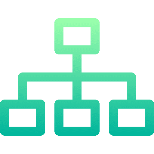 Workflow project management business scheme icon