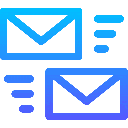 Email message multimedia sending icon