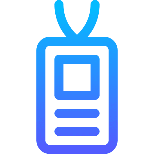 Id card pass identity identification icon