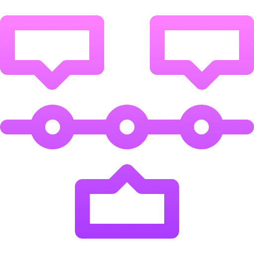 Timeline workflow organization graph icon