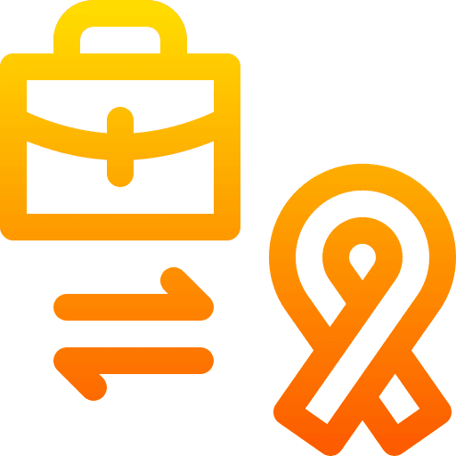 Charity business and finance charity ribbon icon