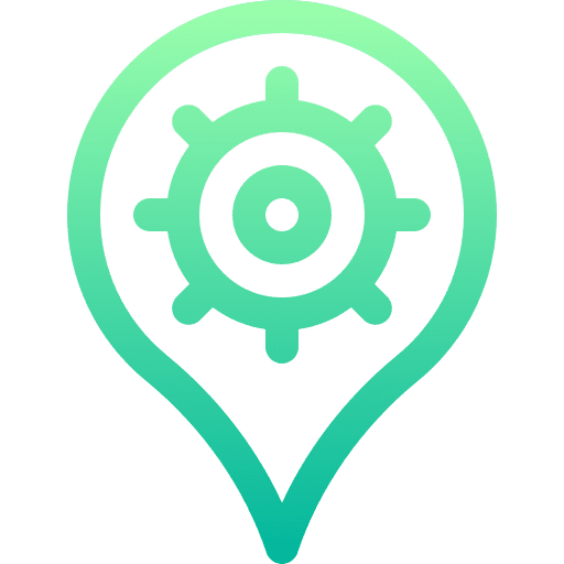 Location location maps and location technical support icon