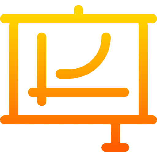 Presentation graphic finances business icon