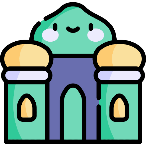 Mosque architecture and city islam religious icon