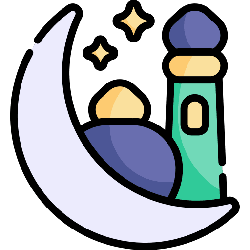 Mosque ramadan islam crescent moon icon