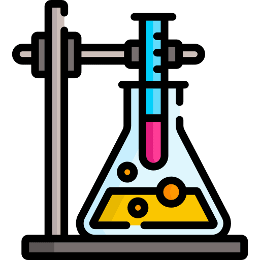 Boiling flask distillation experiment icon