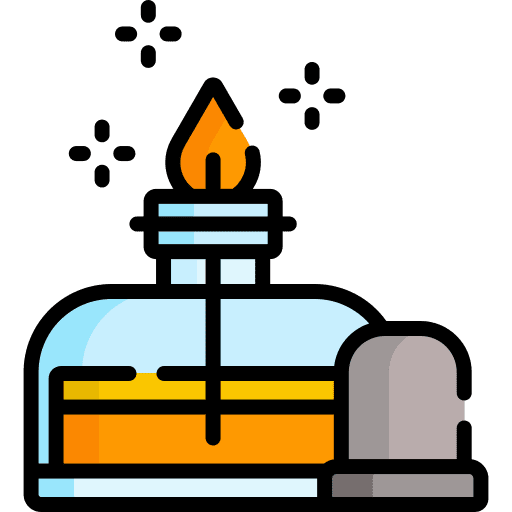 Burner chemistry lamp burn icon