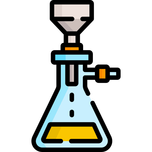 Funnel cone glass laboratory icon