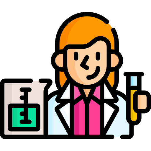 Chemist people education caucasian icon