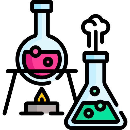 Flask burner chemistry education icon