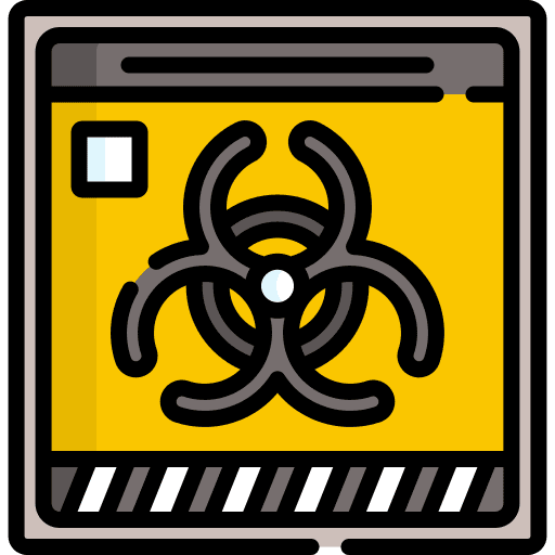 Biohazard signaling danger signs icon