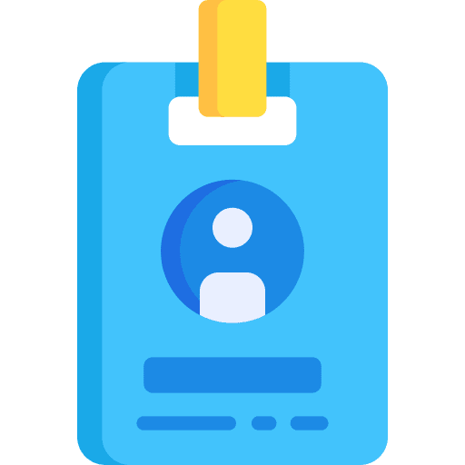 Id card user identity badge icon