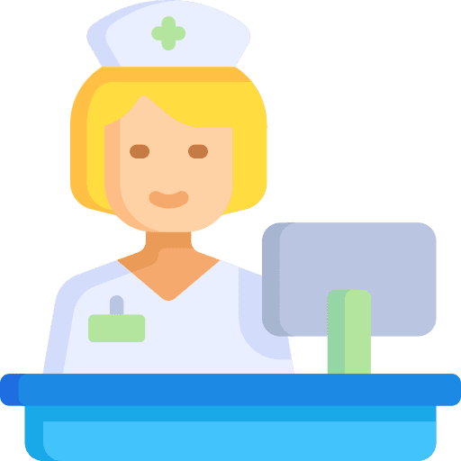 Reception caucasian user short hair icon