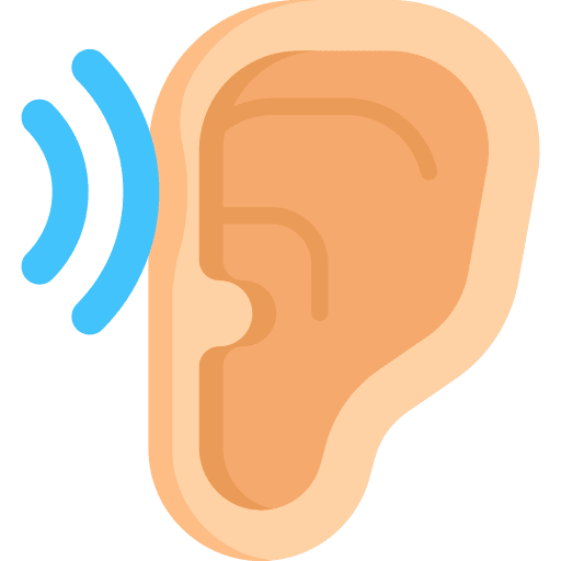 Ear noise listen sound icon