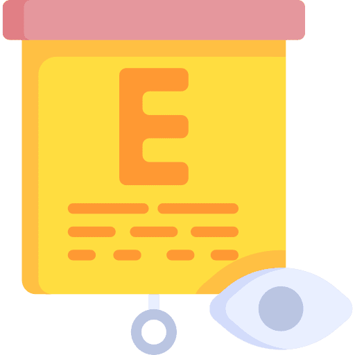 Eye test ophthalmology eye test sight icon