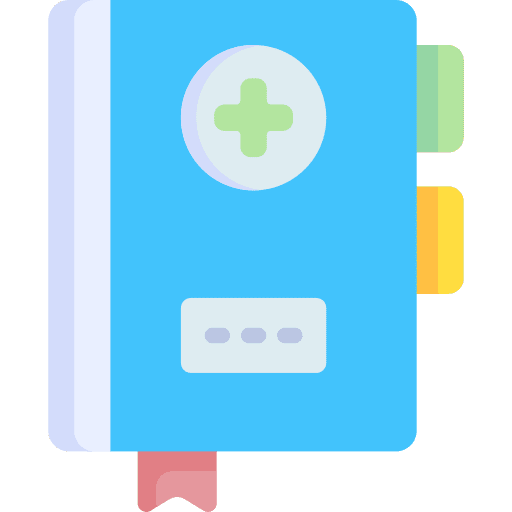 Medical handbook medicine book manual medical handbook icon