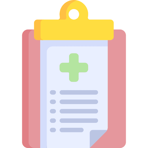 Medical report clipboard clinic history healthcare and medical icon