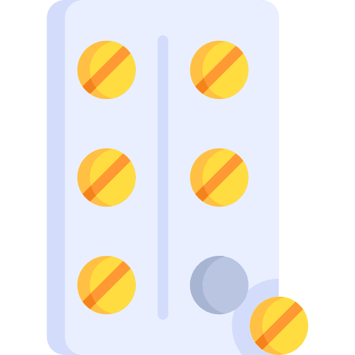 Tablet blister drug tablet icon