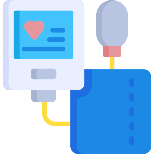 Blood pressure gauge sphygmomanometer heart blood pressure meter icon