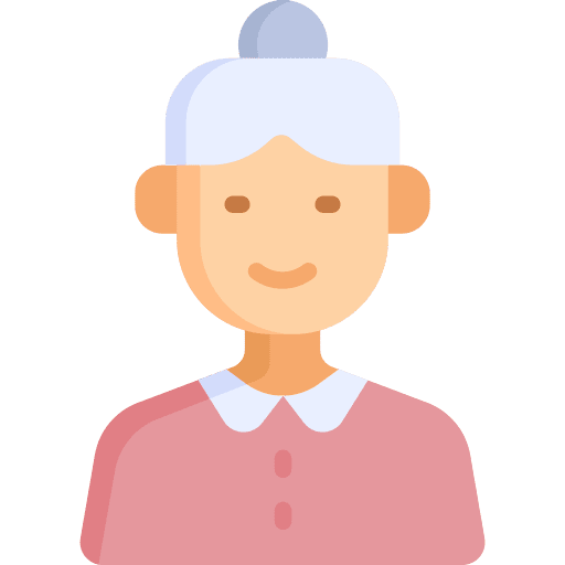 Old woman profile avatar old woman icon