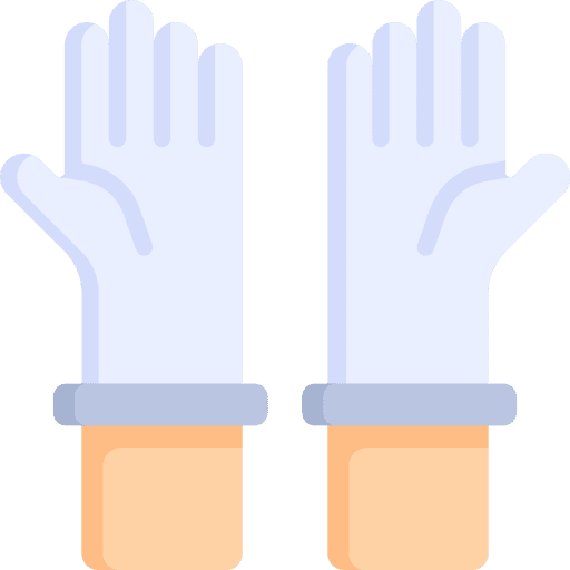 Protective gloves security rubber gloves latex icon