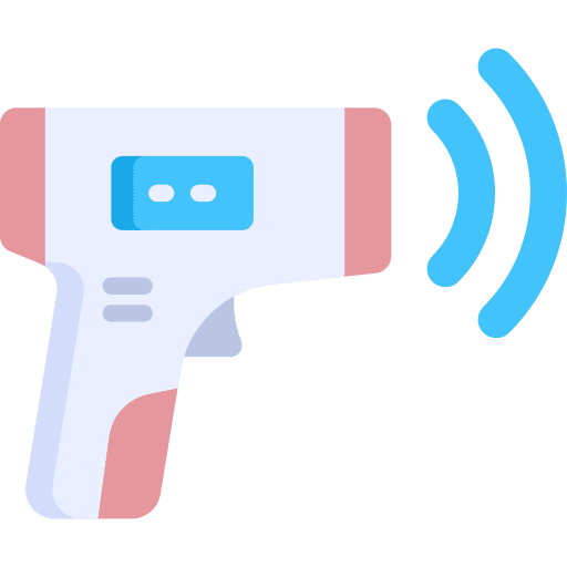 Thermometer gun digital infrared temperature icon