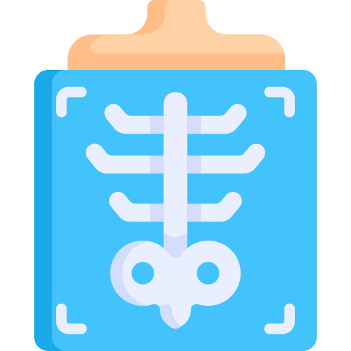 X ray bone skeleton medical test icon