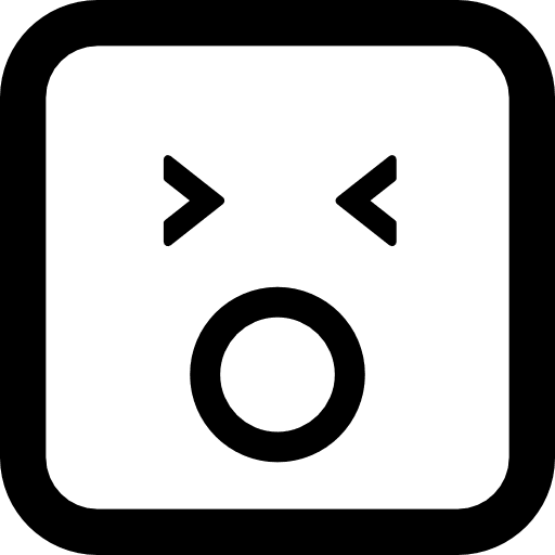 Yawning emoticon square face emoticon faces square icon