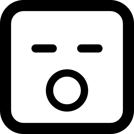 Tired emoticon face with open mouth and closed eyes head interface tired icon