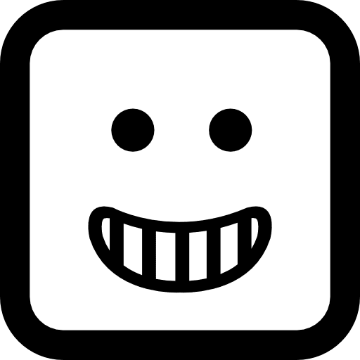 Happy smiling emoticon square face emoticon happy face icon